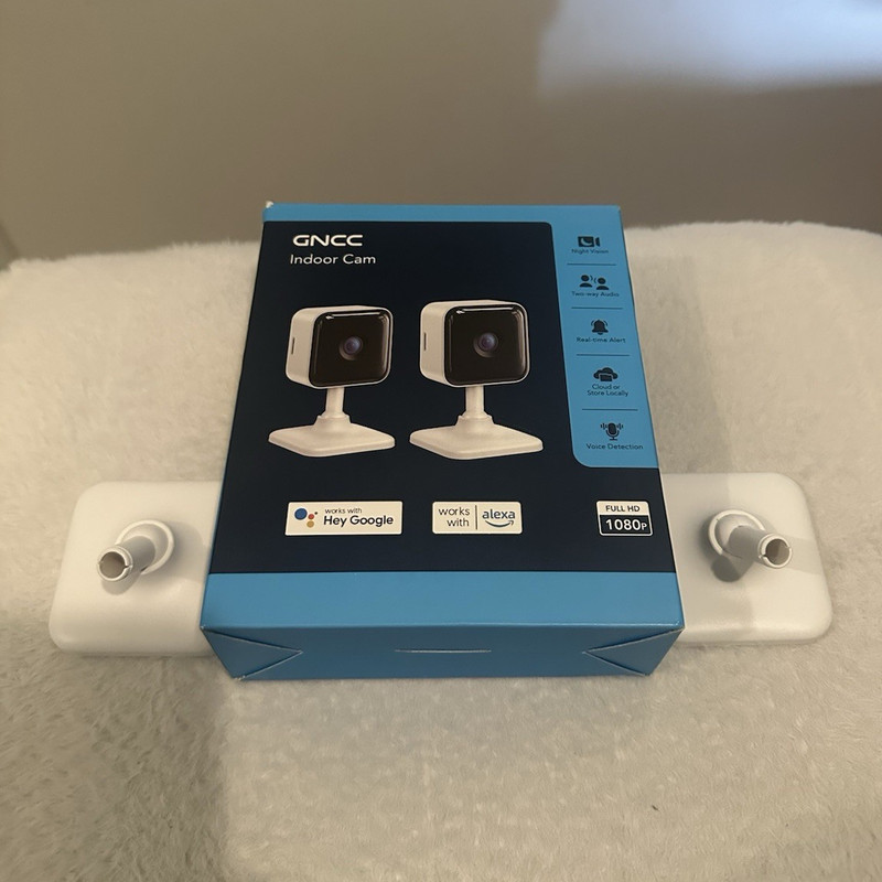 GNCC GC2 Indoor Cam 2-Pack Wi-Fi 1080p Full HD White Alexa/Google