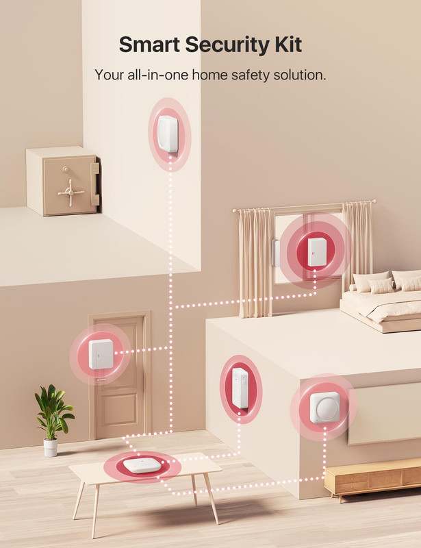 Wireless Smart Home Security System, 5-Piece Set with Mobile Alerts & Alexa gallery