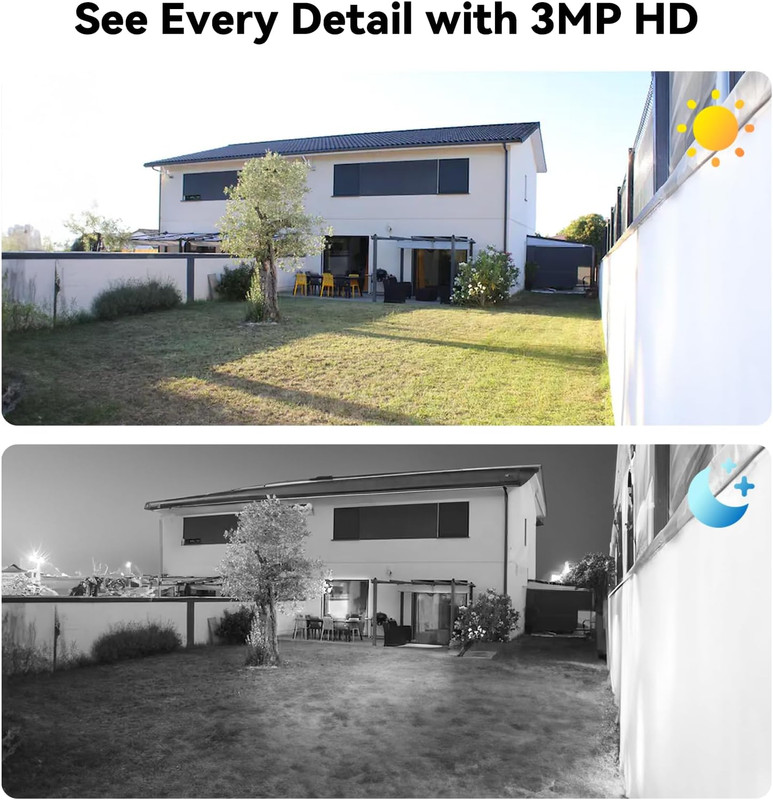 Wired Security Camera System Outdoor, 4CH 5MP Lite AHD DVR with 500G Hard Drive, gallery