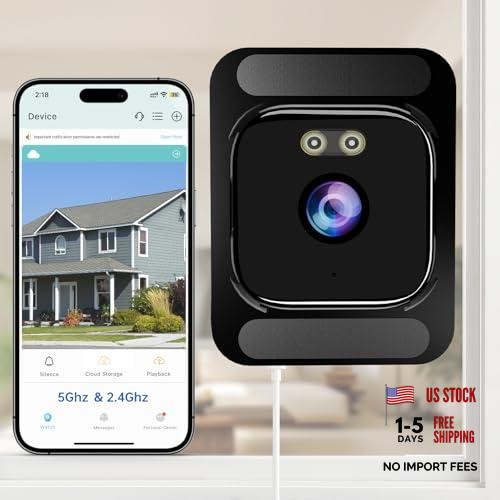 Window Camera for Home Security: 2.4GHz&5GHz WiFi 4K Indoor Camera with Color