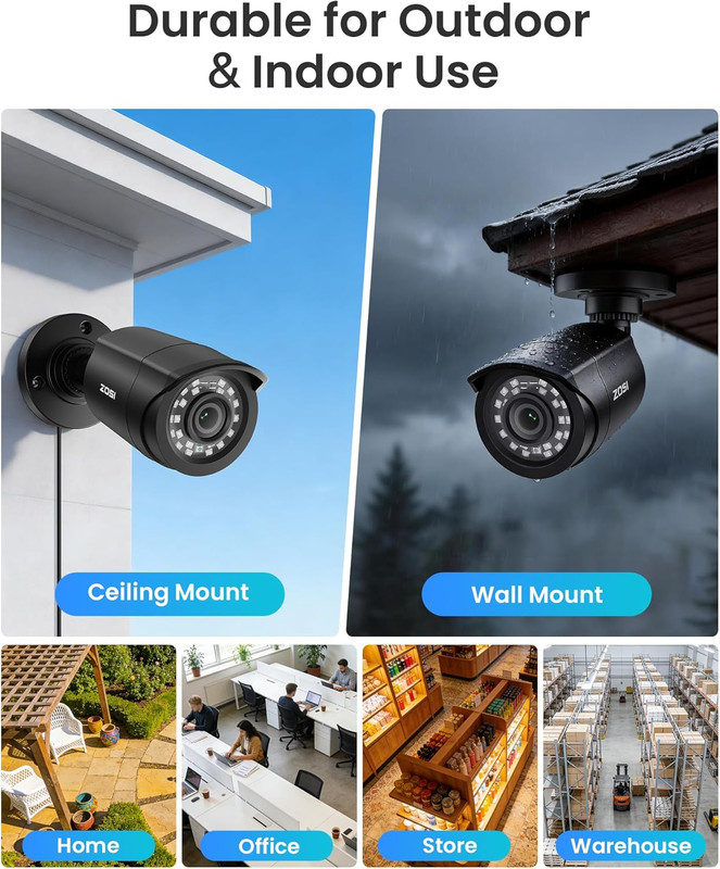 3K Lite 8CH Home Security Camera System Outdoor Indoor,Ai Human/Vehicle Detectio gallery