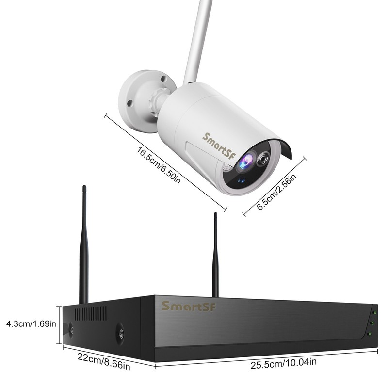 8PCS 3MP HD Cameras ,Wireless WiFi Security Camera systen 10CH NVR+3TB harddrive gallery
