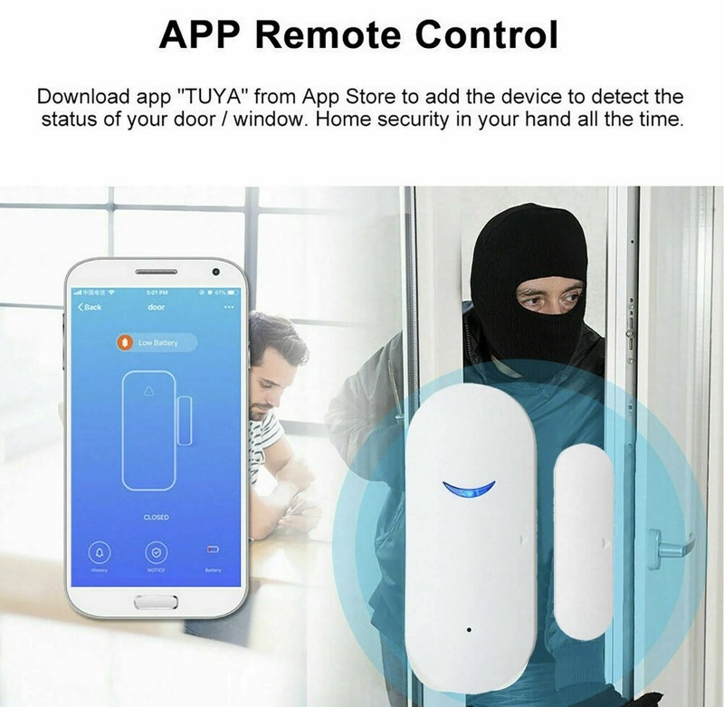 4PK Wireless Wifi Home Window Door Burglar Security Alarm Sensor System Alexa gallery