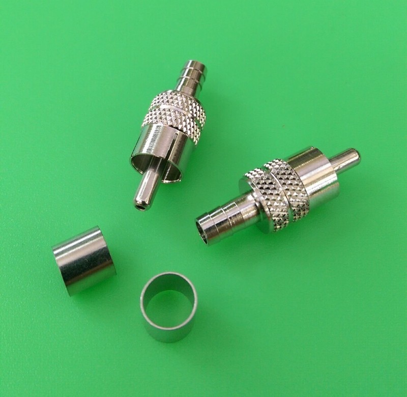 (50 PCS) RCA RG59 CRIMP-ON CONNECTOR - USA Seller