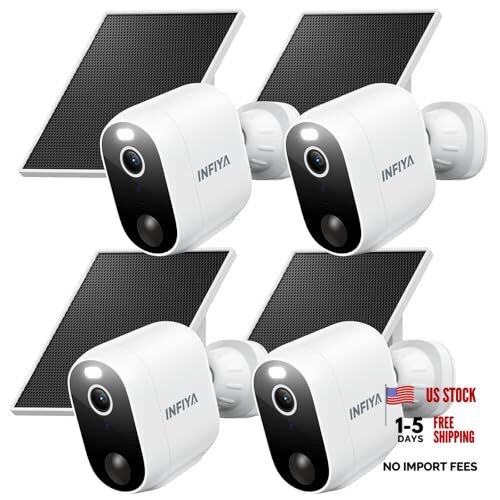 Security Cameras Wireless Outdoor-Solar&Battery Powered 2K 2.4G 2.4GHz-4P-W