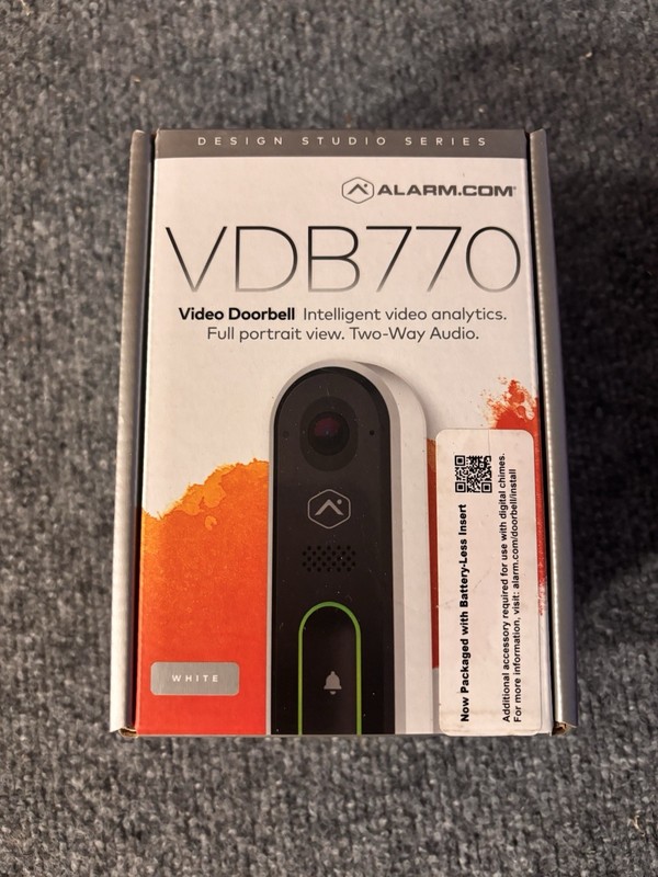 Alarm.Com VDB770 Doorbell Camera White NEW!!!