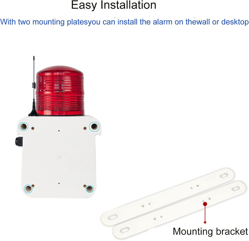 YASONG SLA-800Y Wireless Remote Control Alarm Siren(2Km/1.24 Mi), LED Strobe War gallery