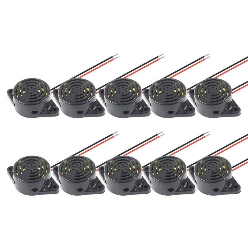 10PCS SFM-27 DC 3-24V Alarm Siren Electronic Piezo Active Buzzer, 95dB High D…