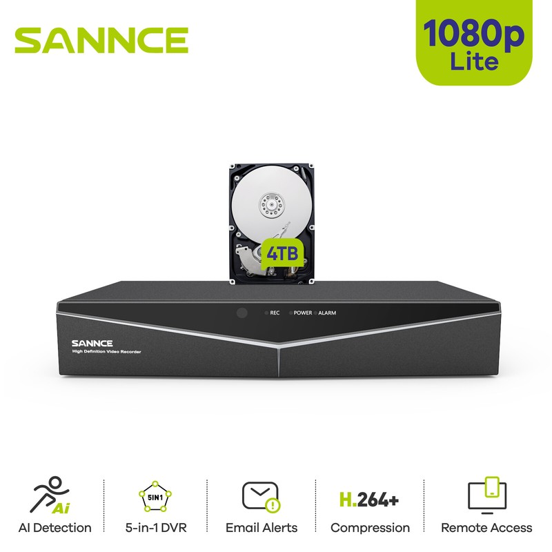 SANNCE 16CH/ 8CH/ 4CH HD 1080P HDMI DVR Video Recorder for Home Security System