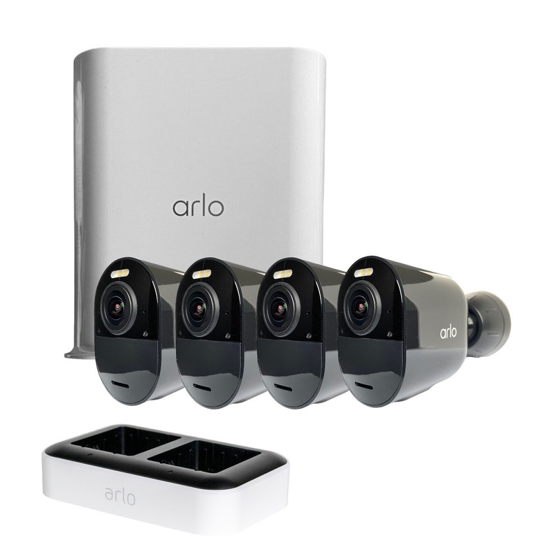 Arlo Ultra 2 4K Wireless Security System with SmartHub & Dual Charger – Black