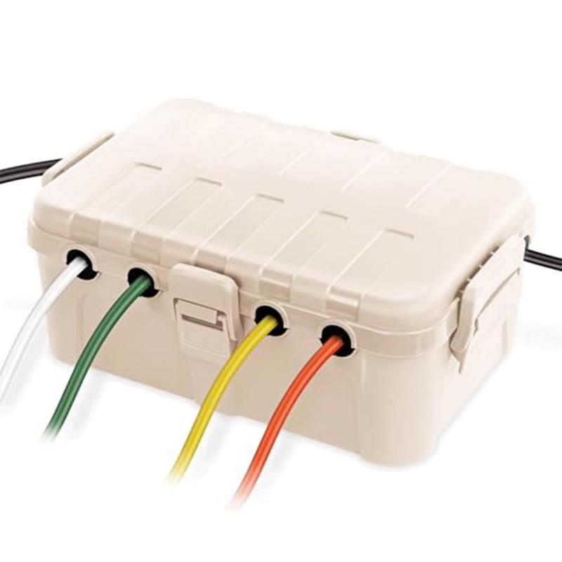 Flemoon Outdoor Electrical Box Waterproof, IP54 Waterproof Extension Almond