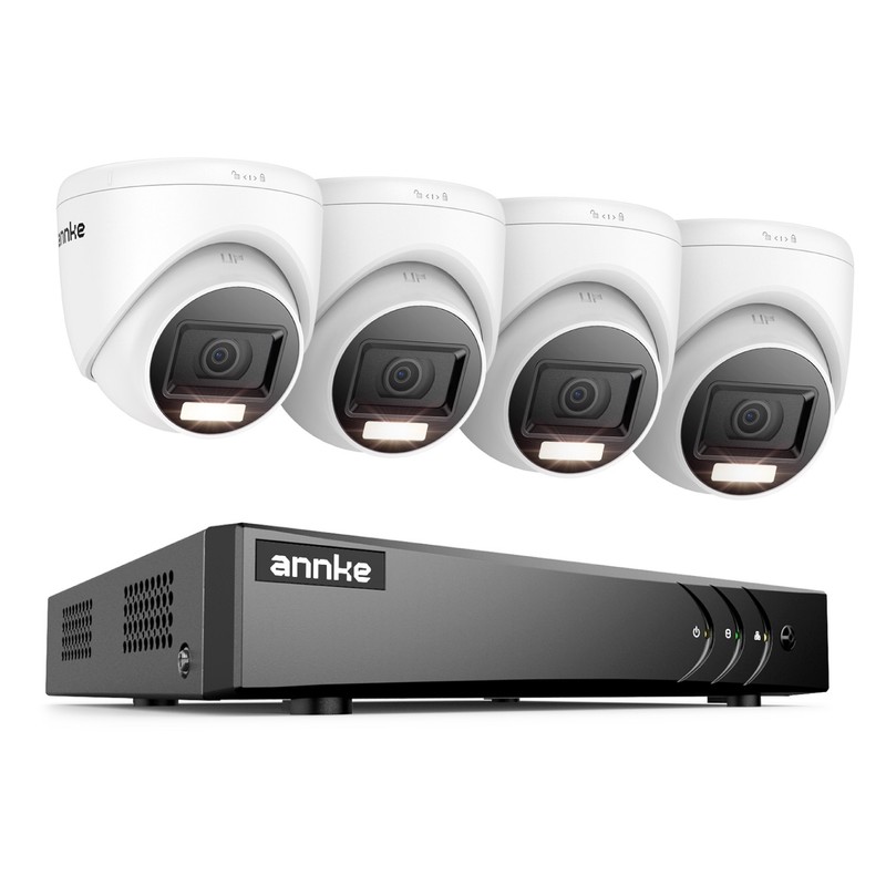ANNKE 5MP Lite 8CH DVR 1080P Outdoor CCTV Security Camera System AI Color Night