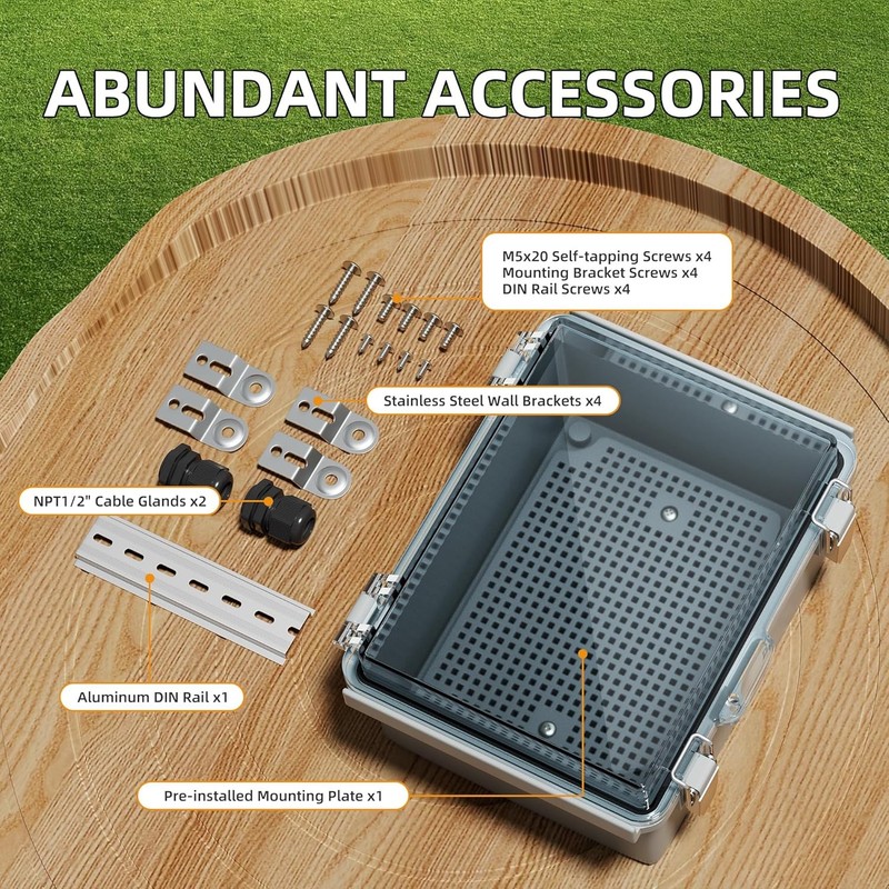 Joinfworld Outdoor WiFi Enclosure 8.7x6.7"x4.3" Clear, Clear gallery