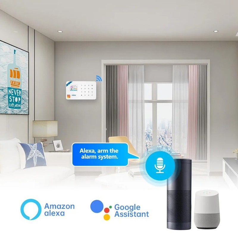 Alarm Security System For Smart Home Burglar WiFi GSM App Motion Sensor Kit gallery