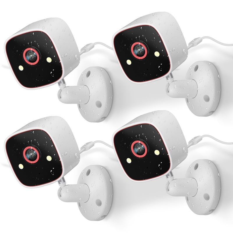 2.4G WiFi 3MP Home Security Camera IP Smart Outdoor Night Vision Audio 4Pack
