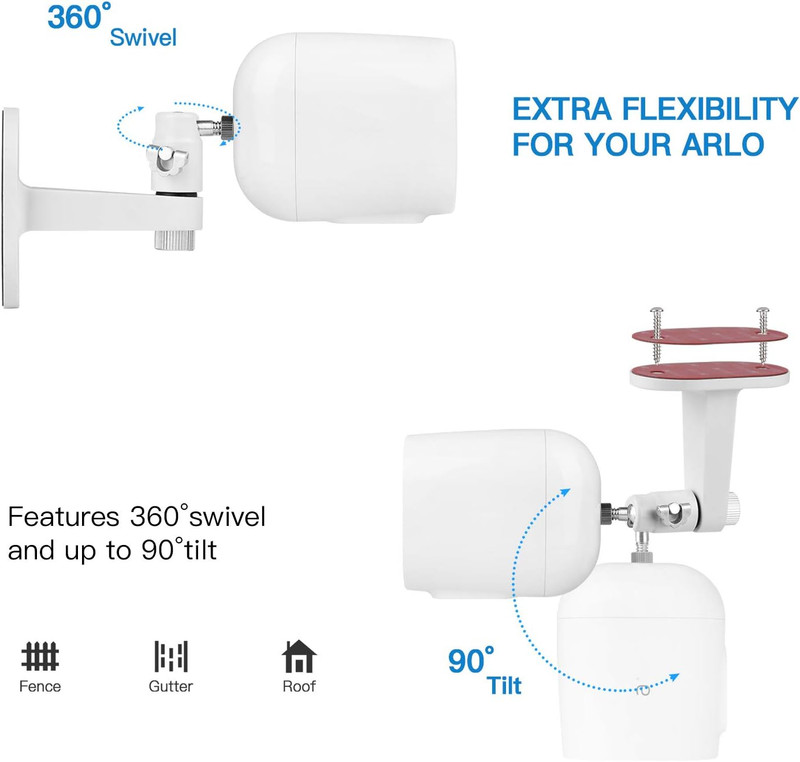 2Pack Security Wall Mount for Arlo Pro/Pro2/Pro3/Pro4/Ultra/Ultra2/Essential Spo gallery