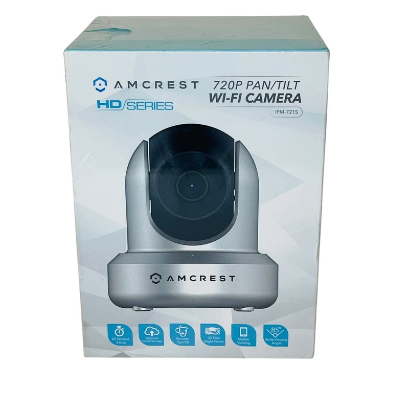 Amcrest IPM-721S 720P WiFi Wireless IP IR Security Camera System HD, Silver NEW