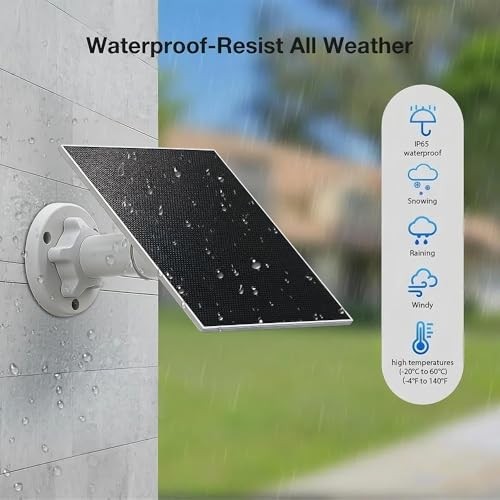 Morkianum 5W ETFE Solar Panel for Security Camera, DC 5V Outdoor Solar Charger gallery