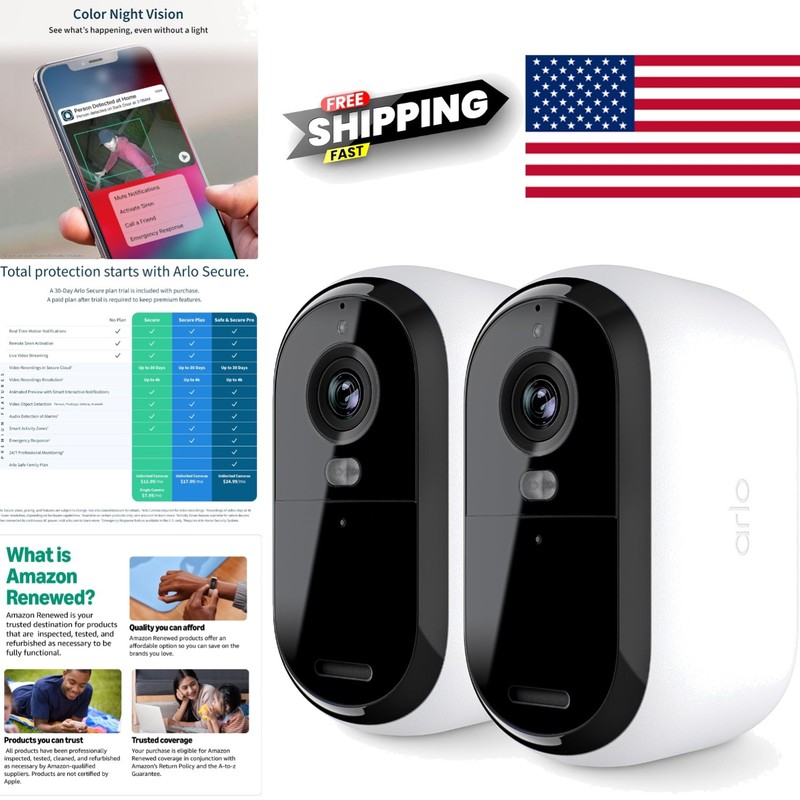 Essential 2nd Gen Wireless Security Camera with 2K Resolution and Night Vision