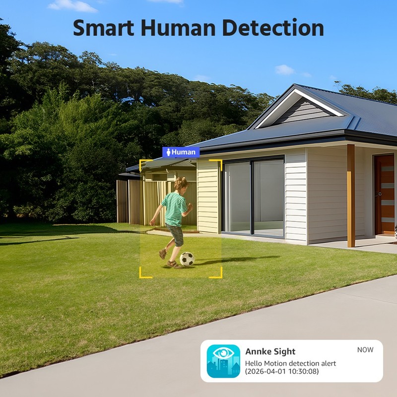ANNKE 10CH 12'' Monitor 4MP Dual Lens Wireless Security Camera System Full Color gallery