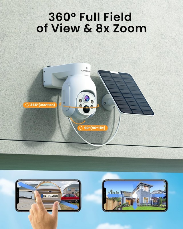 Wireless Security Camera System with Solar Panel Outdoor Wifi Night Vision Cam gallery