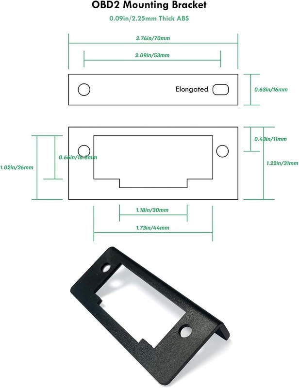 OBD2 J1962 Female to Open Pigtail Cable Bracket Obdii Port Replacement Cable gallery