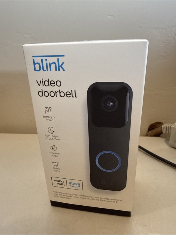 Blink Smart Video Doorbell🔔BLK Wired or Wireless Wi-fi Day Night Two Way Audio