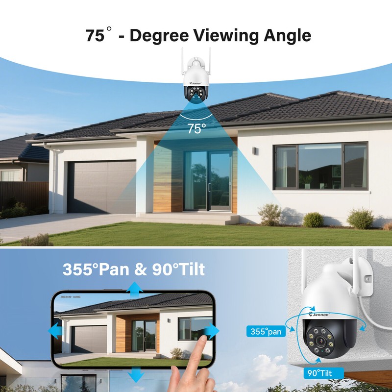JENNOV Wireless Security Camera System Outdoor 10CH CCTV Wifi NVR Monitor Kit gallery