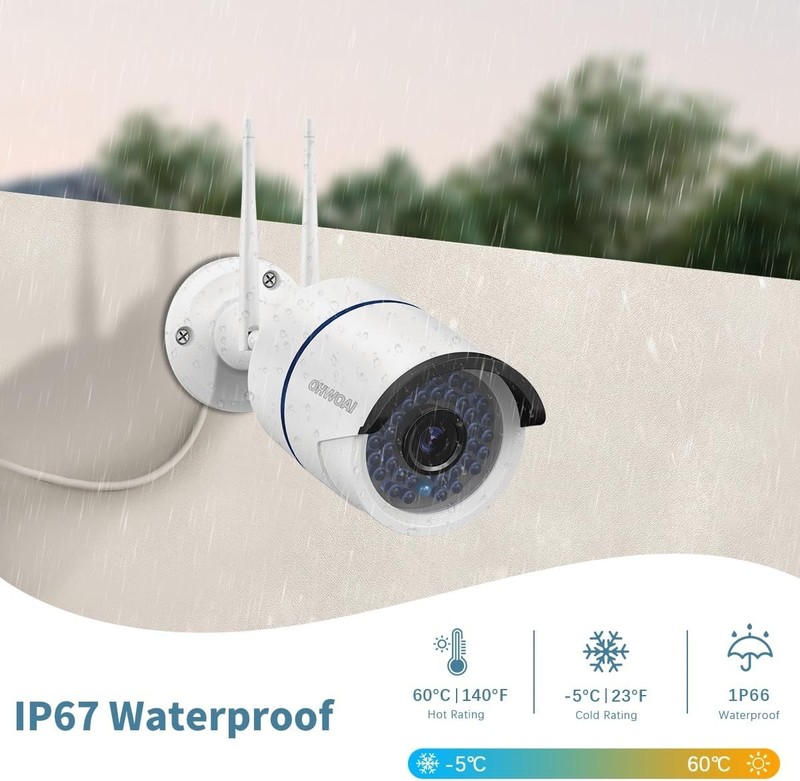 3MP Wireless Outdoor Security Camera System Surveillance NVR Kits Infrared Light gallery