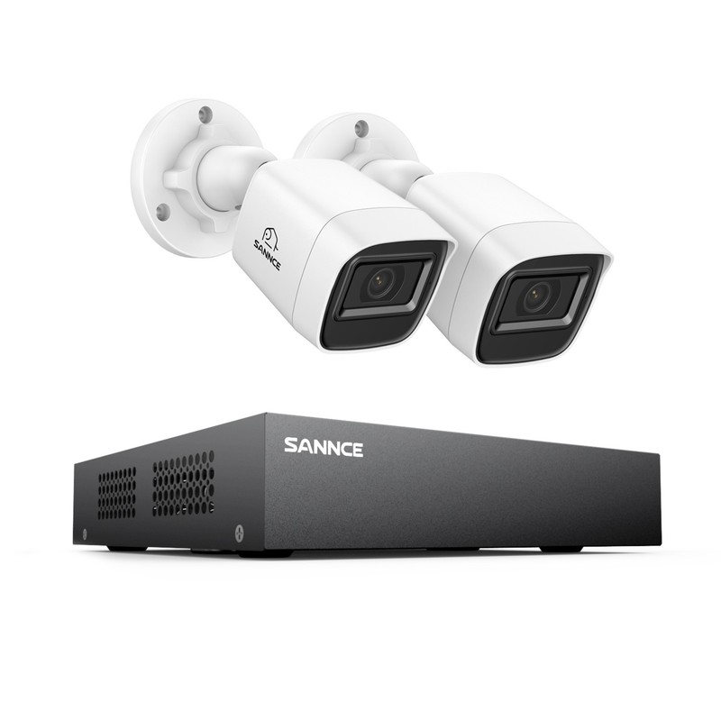 SANNCE 8CH DVR 1080P Video Security Camera System CCTV Outdoor AI Human Detect