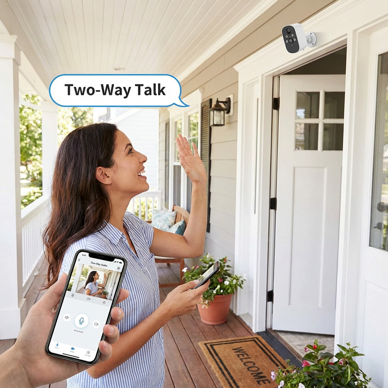 4PK Wireless Solar Security Camera System 2K WiFi Solar Battery Powered Camera gallery