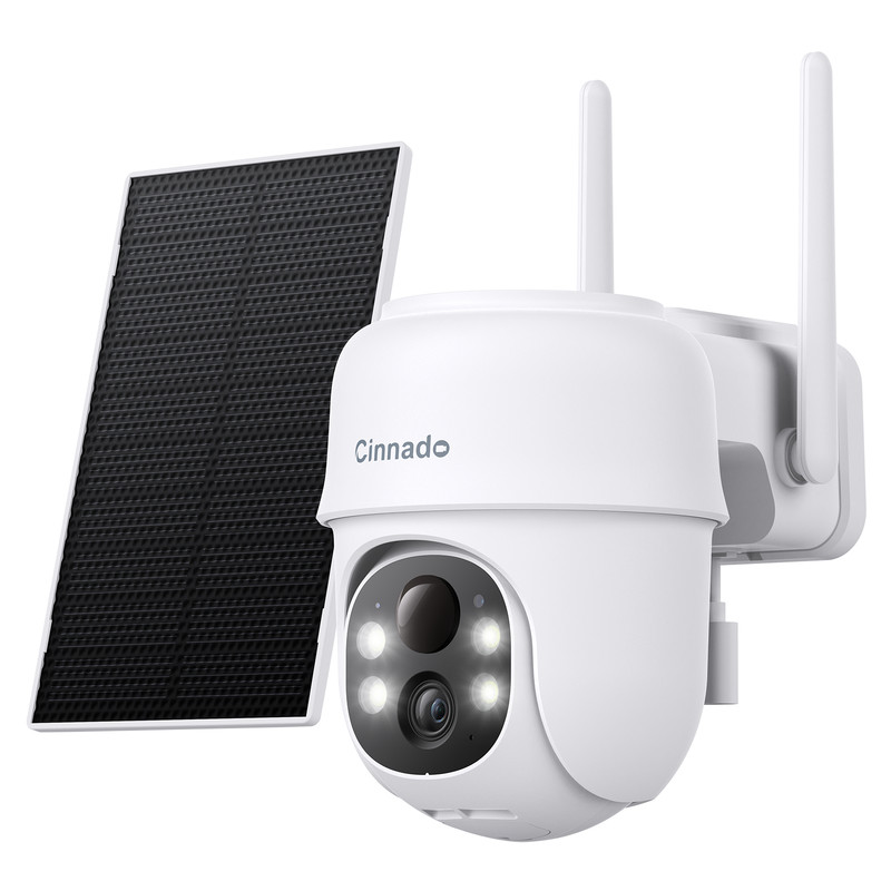 2K WIFI 360°Pan/Tilt Home Solar Security Camera Outdoor Wireless Human Detection