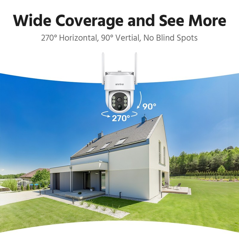 ANNKE 4MP PT Wireless Solar Powered Color Security Camera System Two-Way Audio gallery