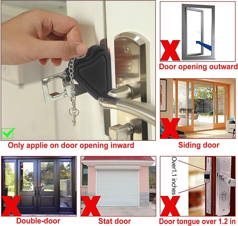 Easy Install Door Stop Alarm with Portable Lock for Enhanced Privacy & Security gallery