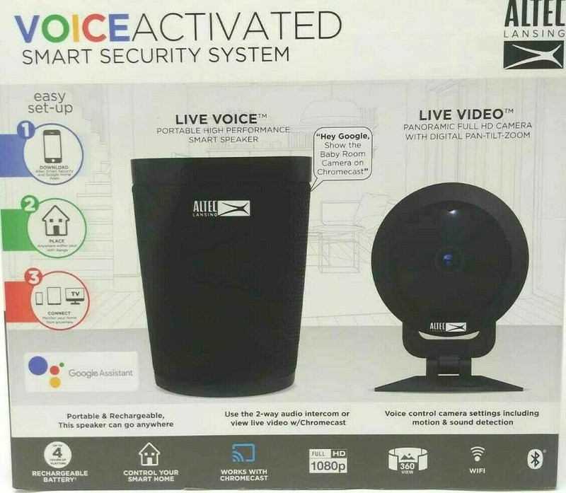 Altec-Lansing Voice-Activated Security 360 Camera w/ Google Assistant BRAND NEW