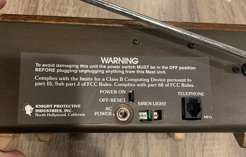Vintage Security Control Panel - Knight Protective Industries Model 101, Burglar gallery