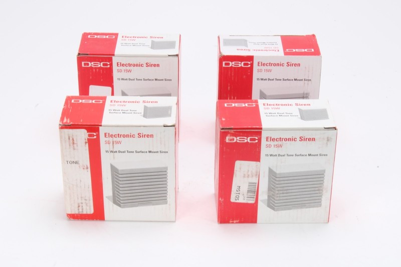 DSC SD 15W 15-Watt Dual Tone Surface Mount Siren (Lot of 4) - NEW gallery