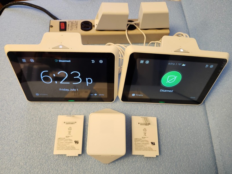 Two Comcast Xfinity Home Security Touchscreen Control Panels XH2-TC TCHT2AA0