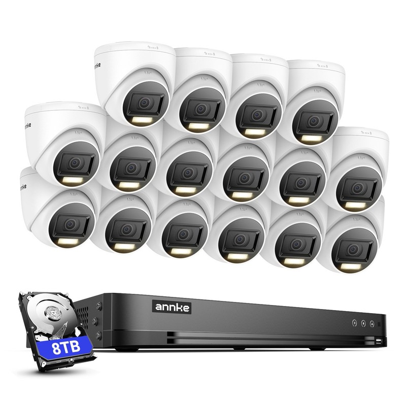 ANNKE 4K Video Security Camera System 8MP 16CH DVR AI Color Night Vision Outdoor gallery