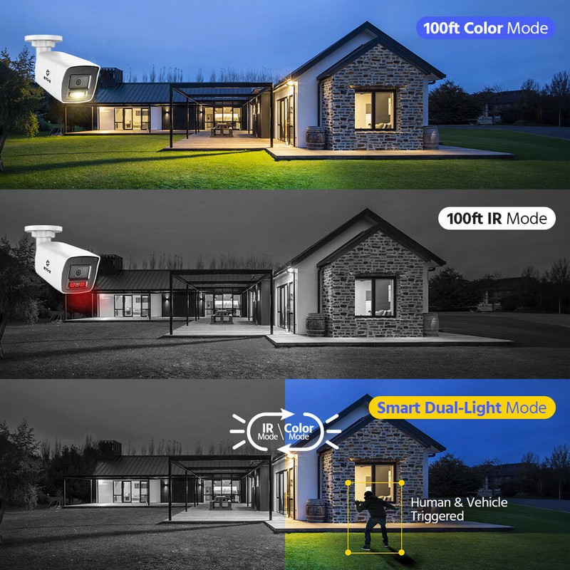 ANNKE 3K 5MP POE Color Night Security Camera System Two-Way Audio 12MP 8CH NVR gallery