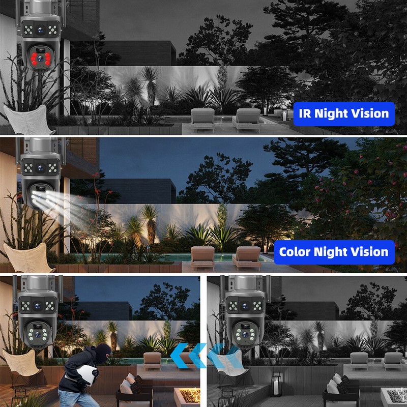 9MP WiFi Solar Battery Camera Wireless Outdoor CCTV 4K Security Camera USA gallery