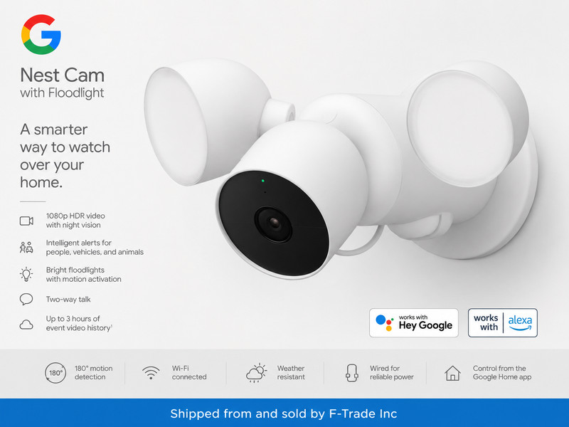 Google Nest Cam Floodlight Smart Security Camera