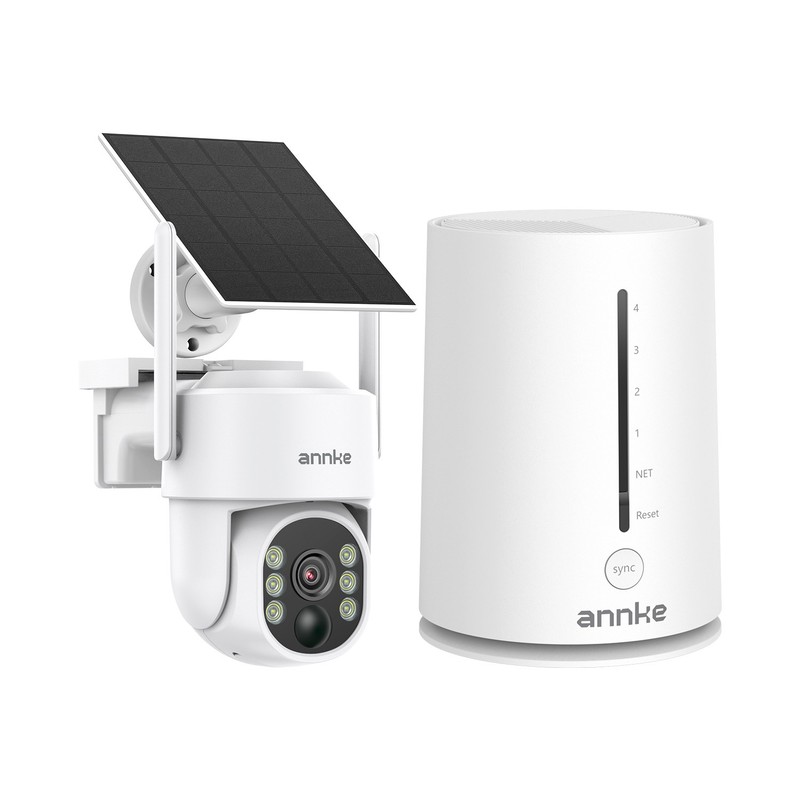 ANNKE 4MP PT Wireless Solar Powered Color Security Camera System Two-Way Audio
