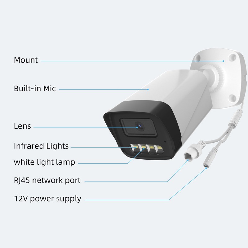 8CH 5MP Security Camera System NVR 5MP PoE IP Camera Wired Night Vision 2TB HDD gallery