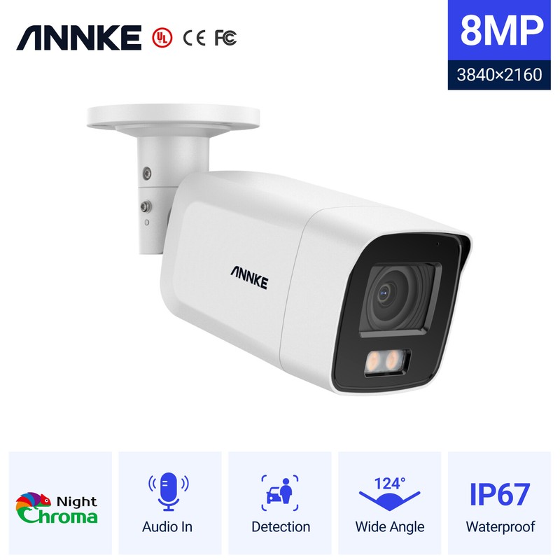 ANNKE 4K PoE Security IP Camera 8MP Color Night Outdoor AI Human Detection NC800