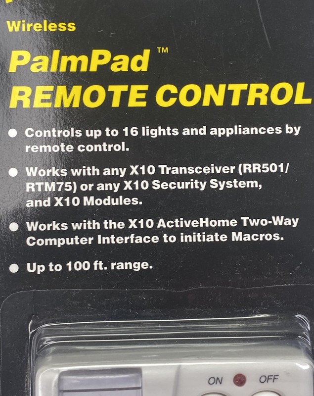 X-10 Powerhouse Home Automation Remote Control Palm Pad Wireless Model HR12A gallery
