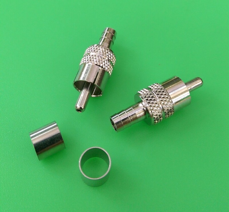(5 PCS) RCA RG59 CRIMP-ON CONNECTOR - USA Seller