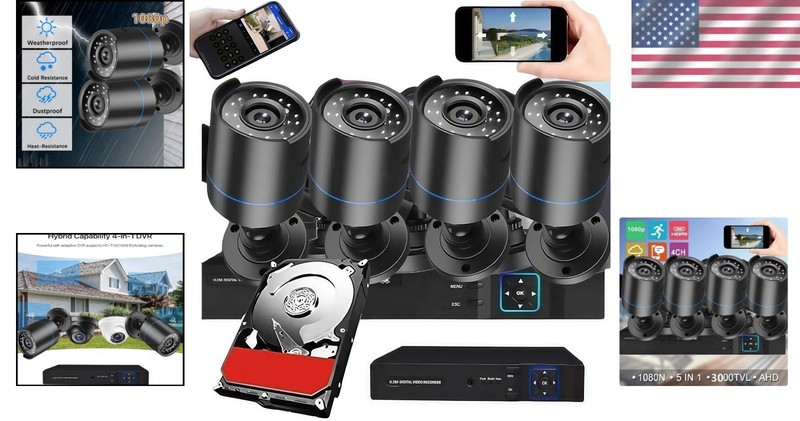 Advanced 3000TVL Security Camera System with AI Motion Detection & Night Vision gallery