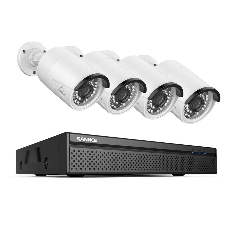 SANNCE 8MP 8CH NVR 4K POE Security IP Camera System Two Way Audio Recording CCTV