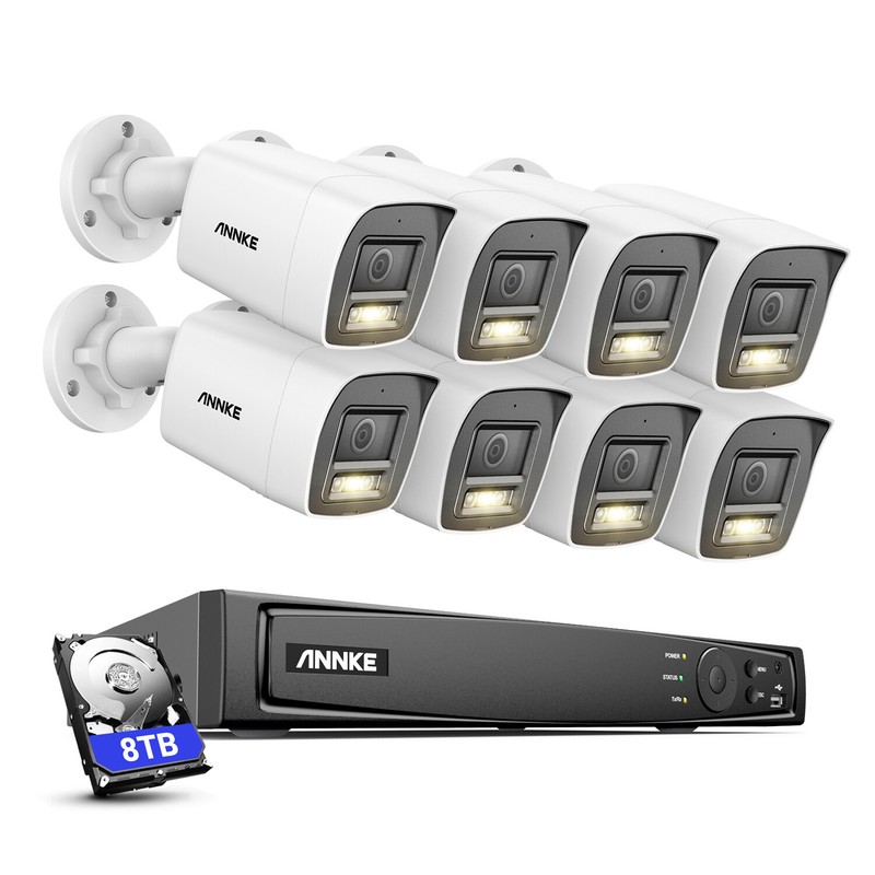 ANNKE 8CH NVR 12MP PoE Security Camera System Color Night Audio Recording H.265+ gallery